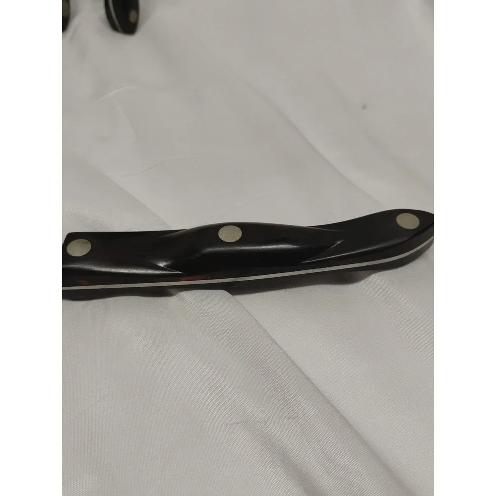 Lot Of 3 Cutco Classic Brown Red Swirl Handle Knives 1722 1723 1725 Vintage